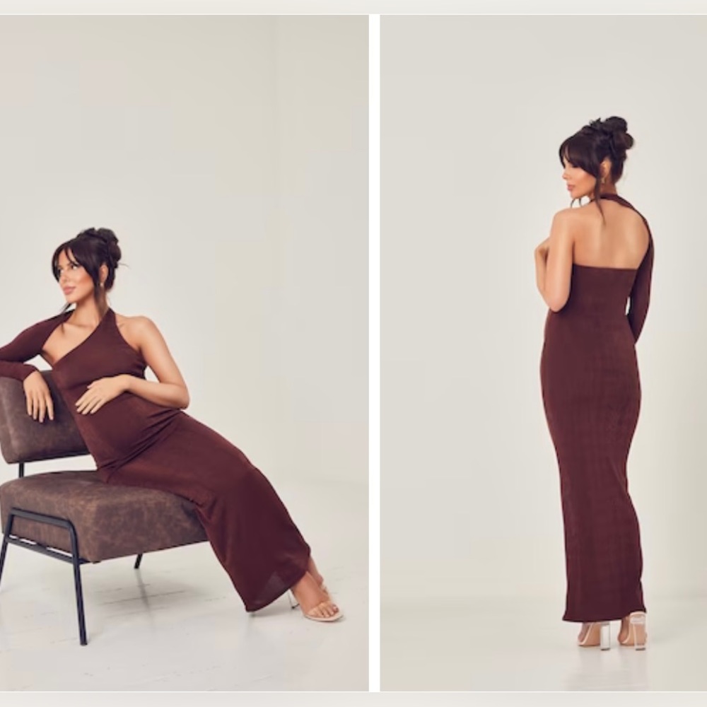 PLT- Maternity chocolate dress- size 4 NWT